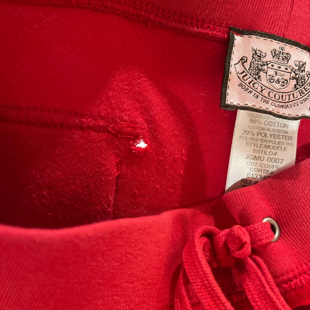 Juicy Couture vintage red flare low rise tracksuit... - Depop