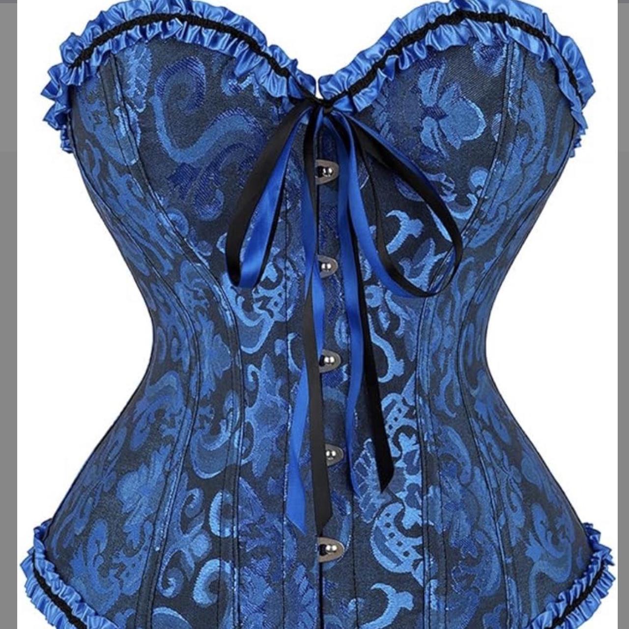 A Loves A Women's Blue and Black Corset (3)
