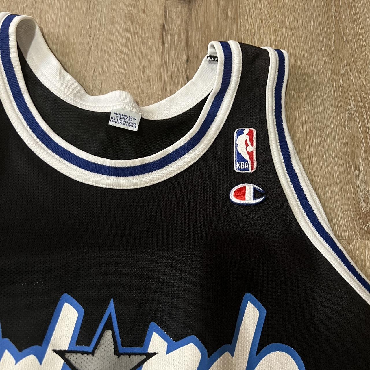 Champion Orlando Hardaway basketball jersey Black - Depop