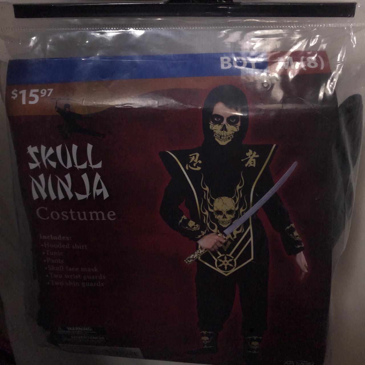 Fun World Skull Ninja Costume Halloween Dress Up... - Depop