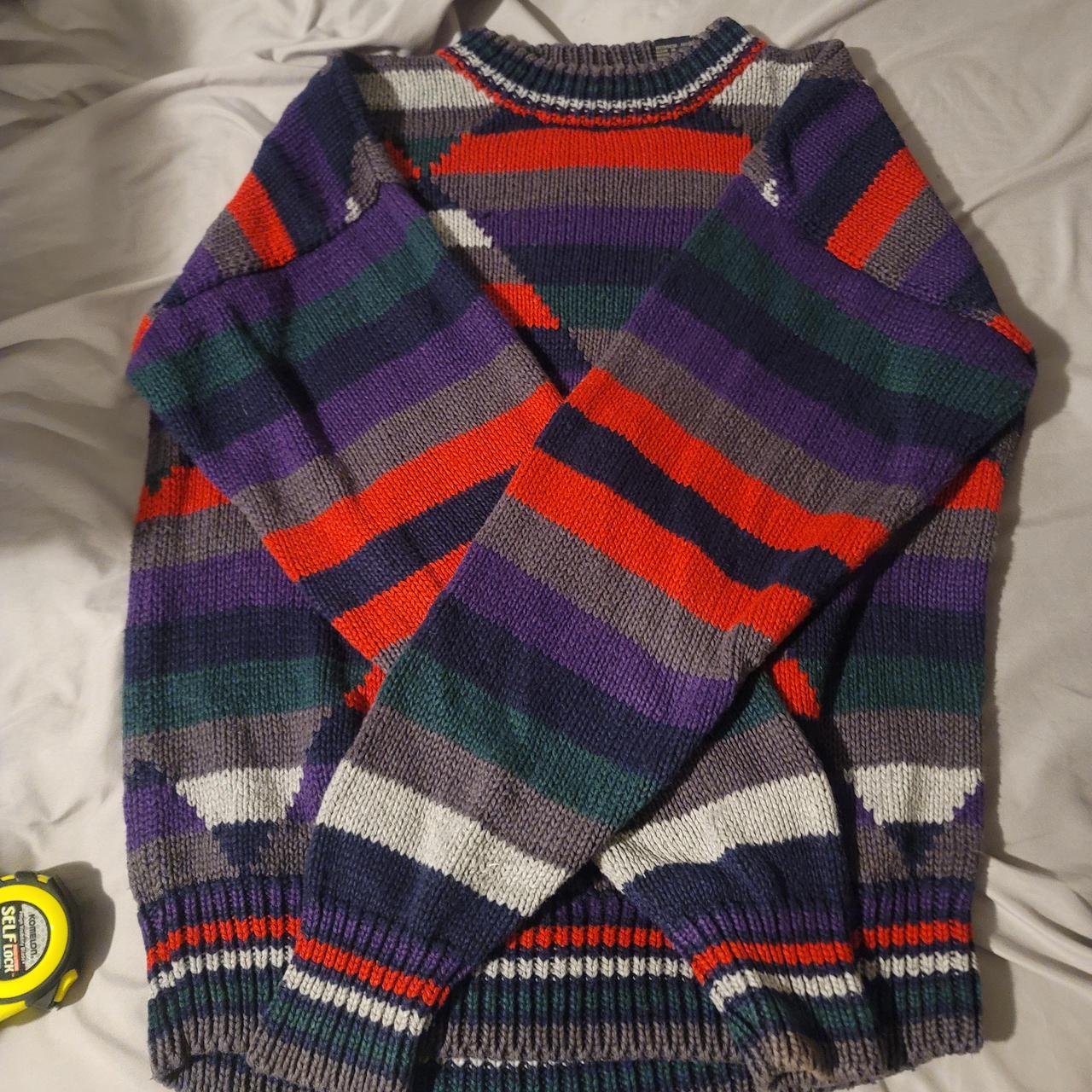 knit sweater - medium super cool design, very warm... - Depop