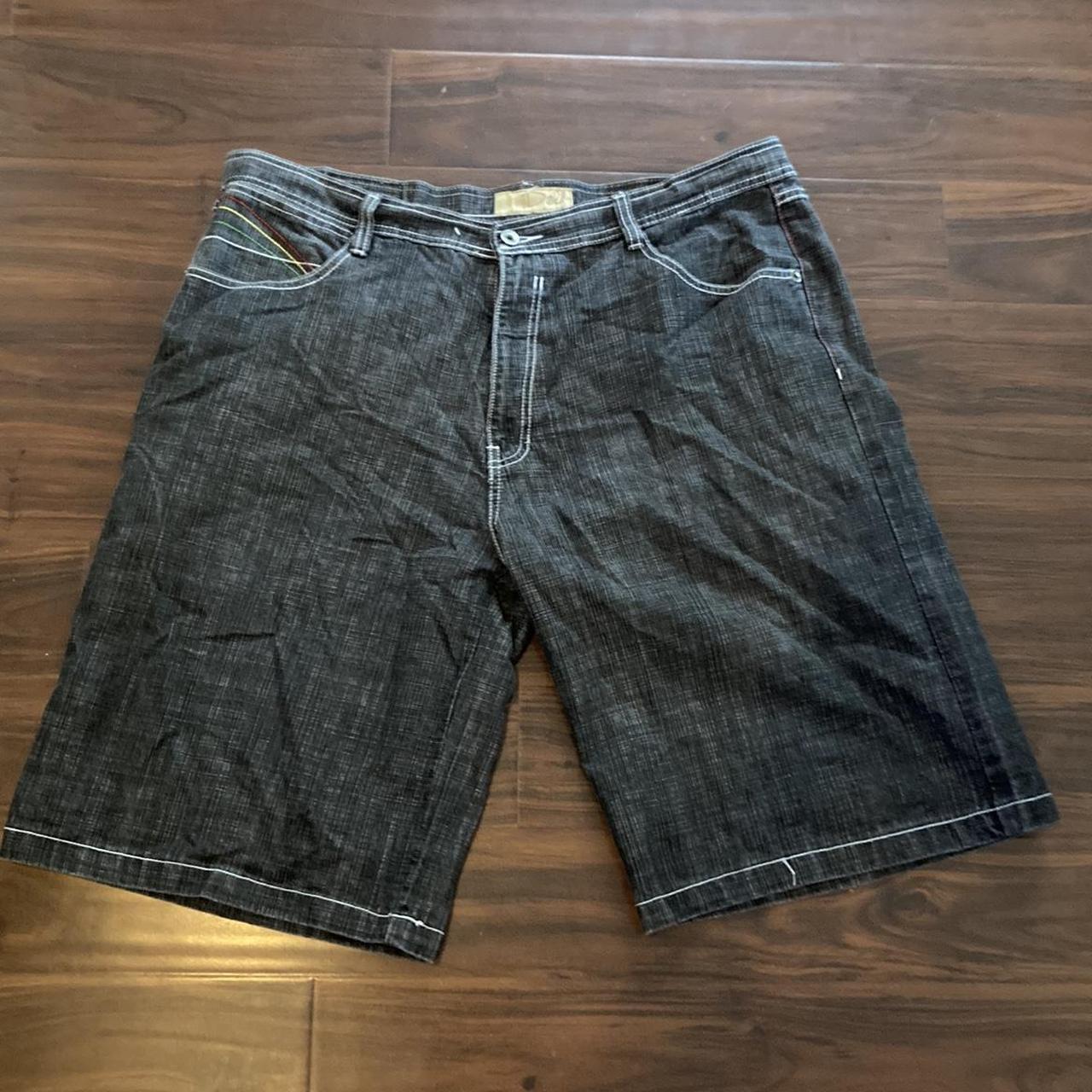 DELF TRADING INC Jorts with cool graphic on back... - Depop
