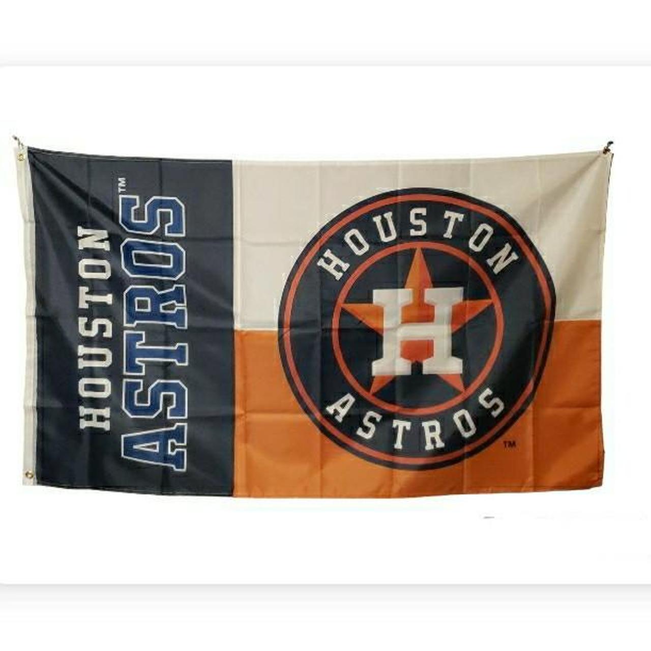 Astros Mascot,Orbit holding a flag while standing on - Depop