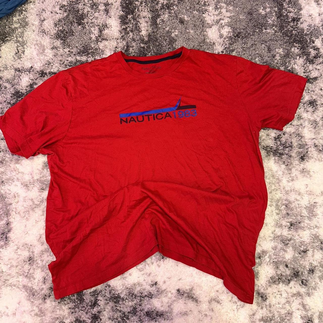 XXL Nautica tee. Small stain on front of tee.... - Depop