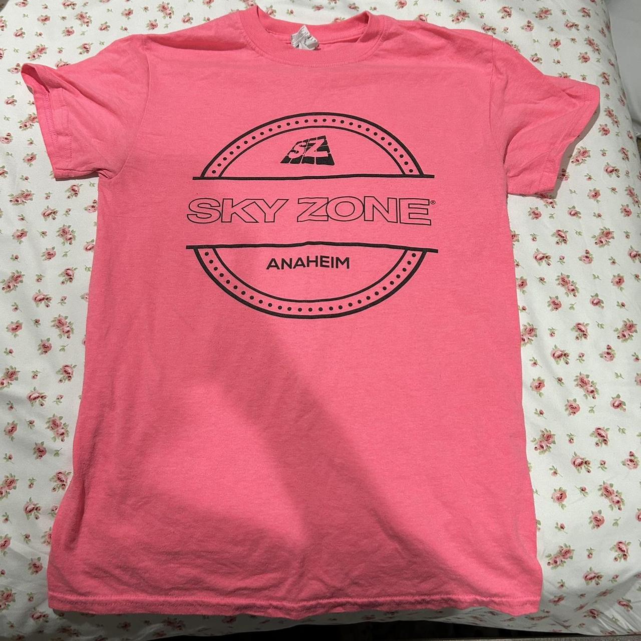 hot pink skyzone glow shirt; worn a few times