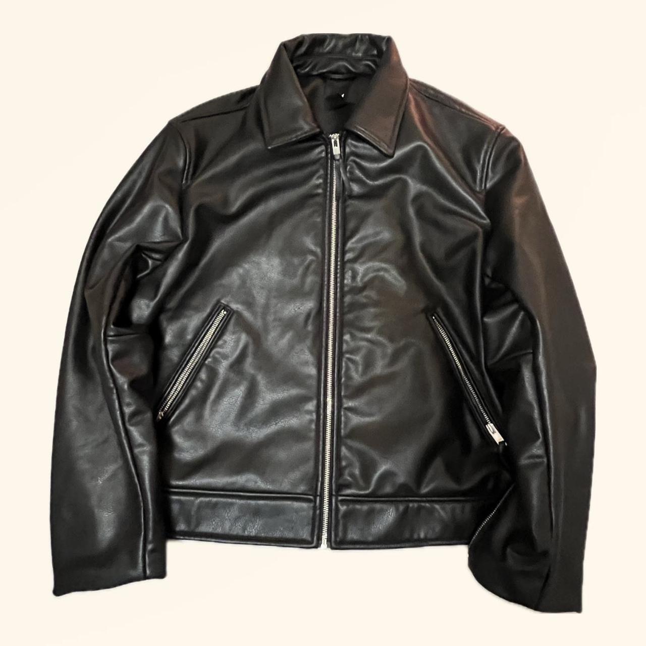 H&M black leather jacket (originally 75) Size... Depop
