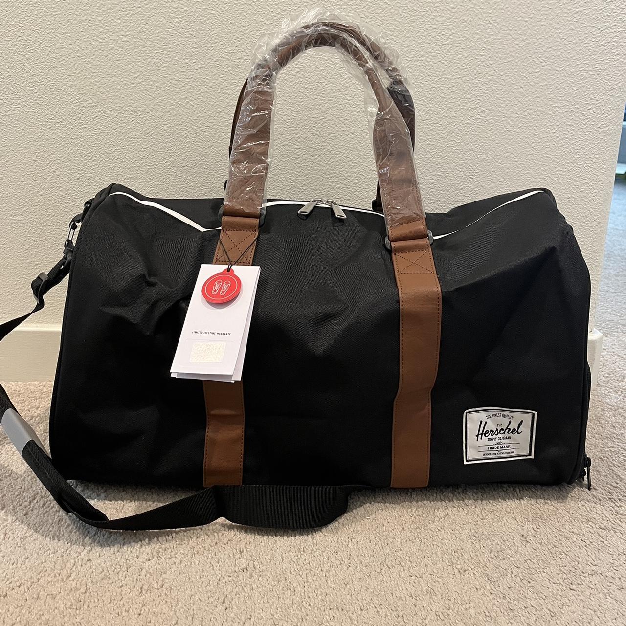 Herschel Men's Black and Brown Bag