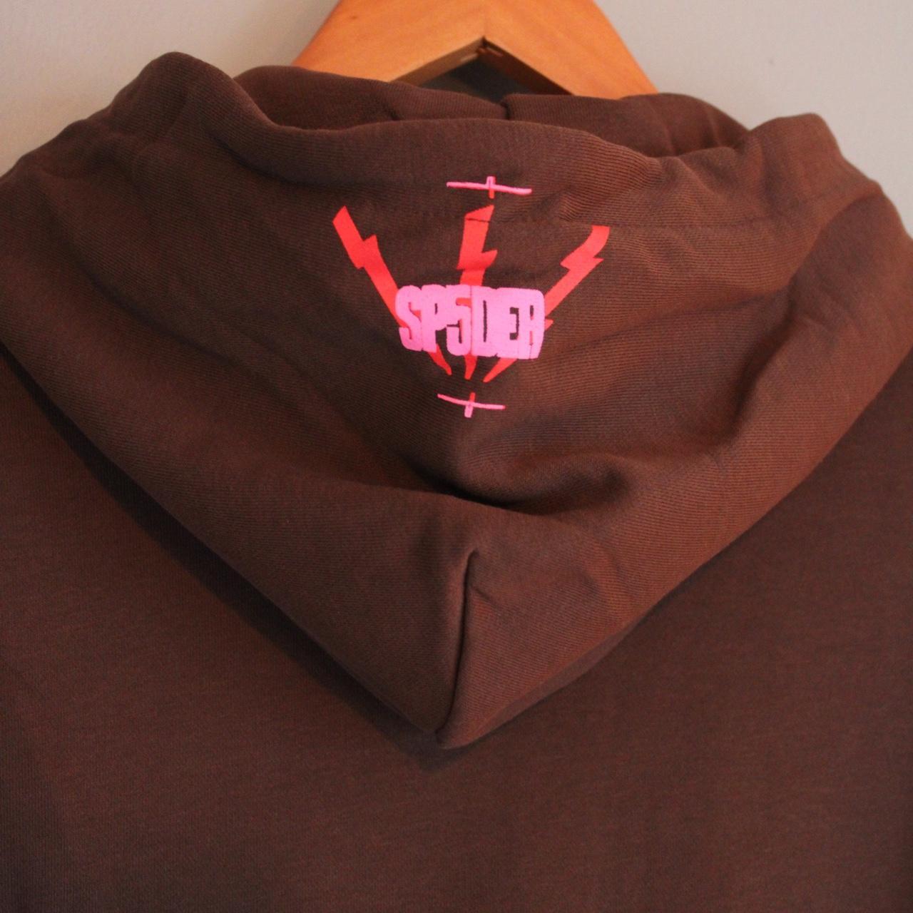 Sp5der Angel Number Hoodie -Brown Color- -Size | Depop