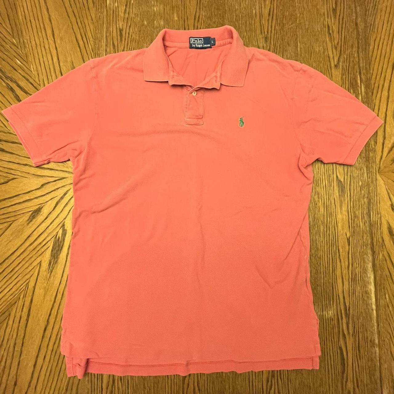 Pink Polo Ralph Lauren Polo Shirt Sz L - Depop