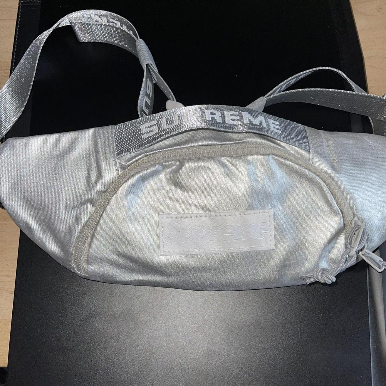 Small Silver Supreme Fanny pack. Unisex 10/10 - Depop