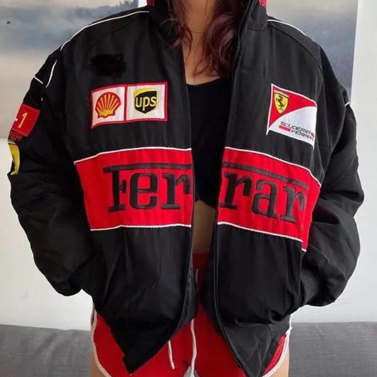 Ferrari Women's Black Jacket | Depop