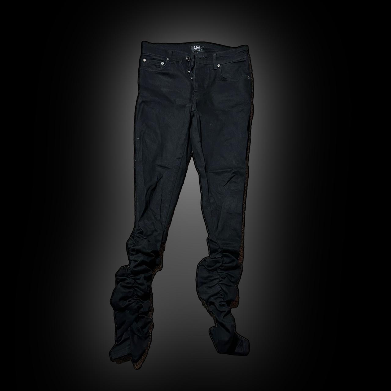 Scrunched bottom skinny jeans - Depop