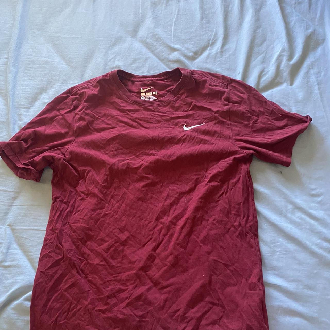 mens red nike t shirt
