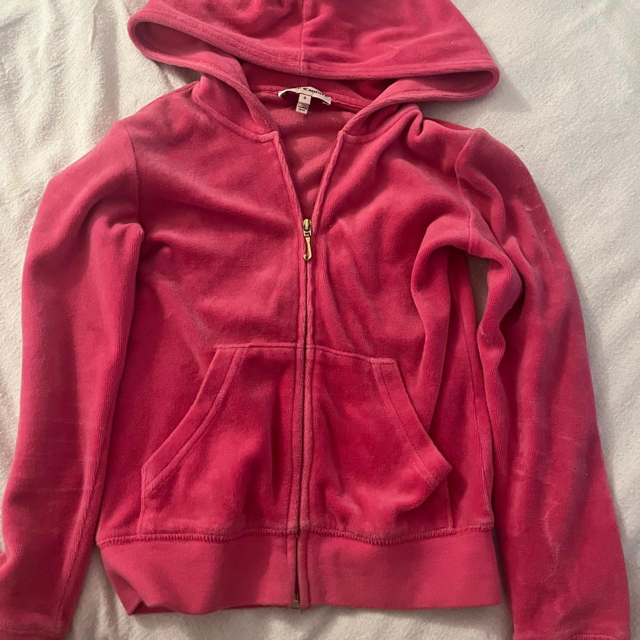 Juicy Couture Women's Pink and Gold Jacket | Depop
