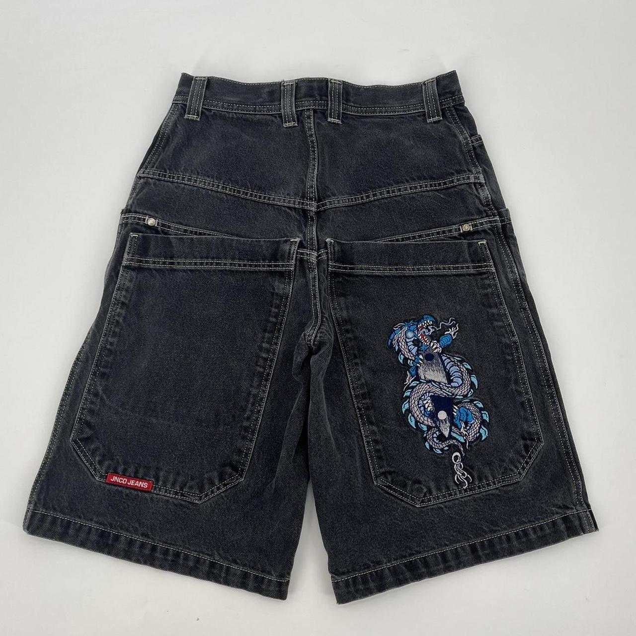 Black Dragon Jnco Jeans Shorts DO NOT BUY NOT ACTUAL... - Depop