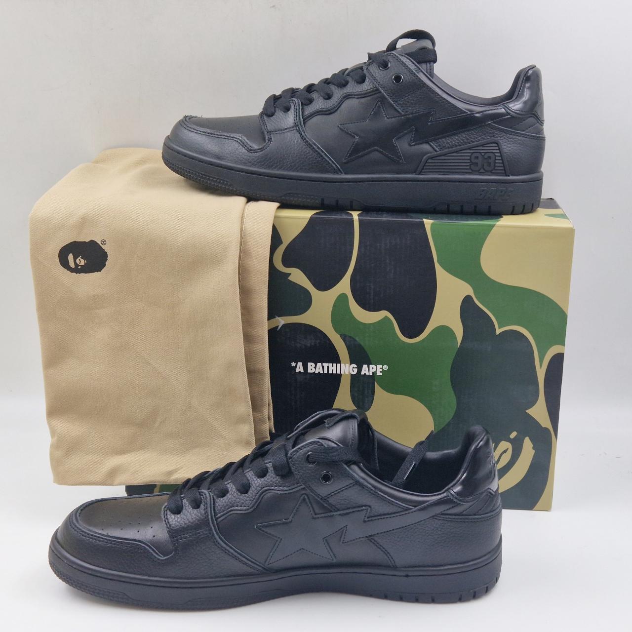 A Bathing Ape Bape Sk8 Sta 3 M1 'Triple Black' Low | Depop
