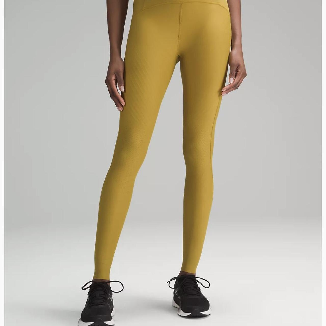 Nike Womens Capri Pant Size Medium Navy Blue Yellow - Depop