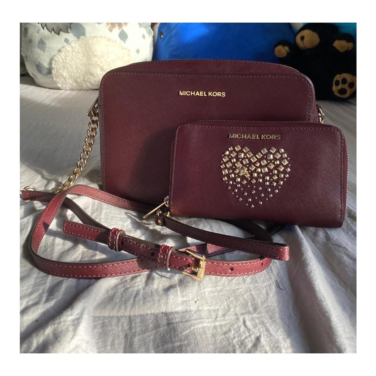 Burgundy michael best sale kors purse