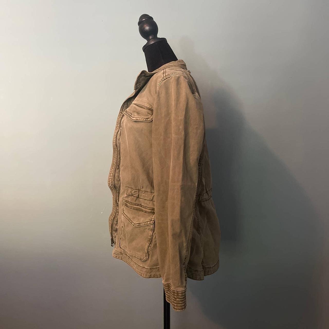 Lucky Brand Olive Green Utility Jacket with Waist - Depop