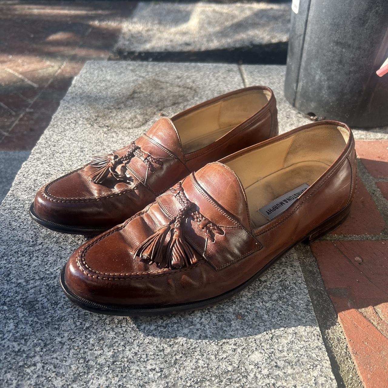 Thrifted, Vintage Johnston and Murphy Loafers, 100%... - Depop