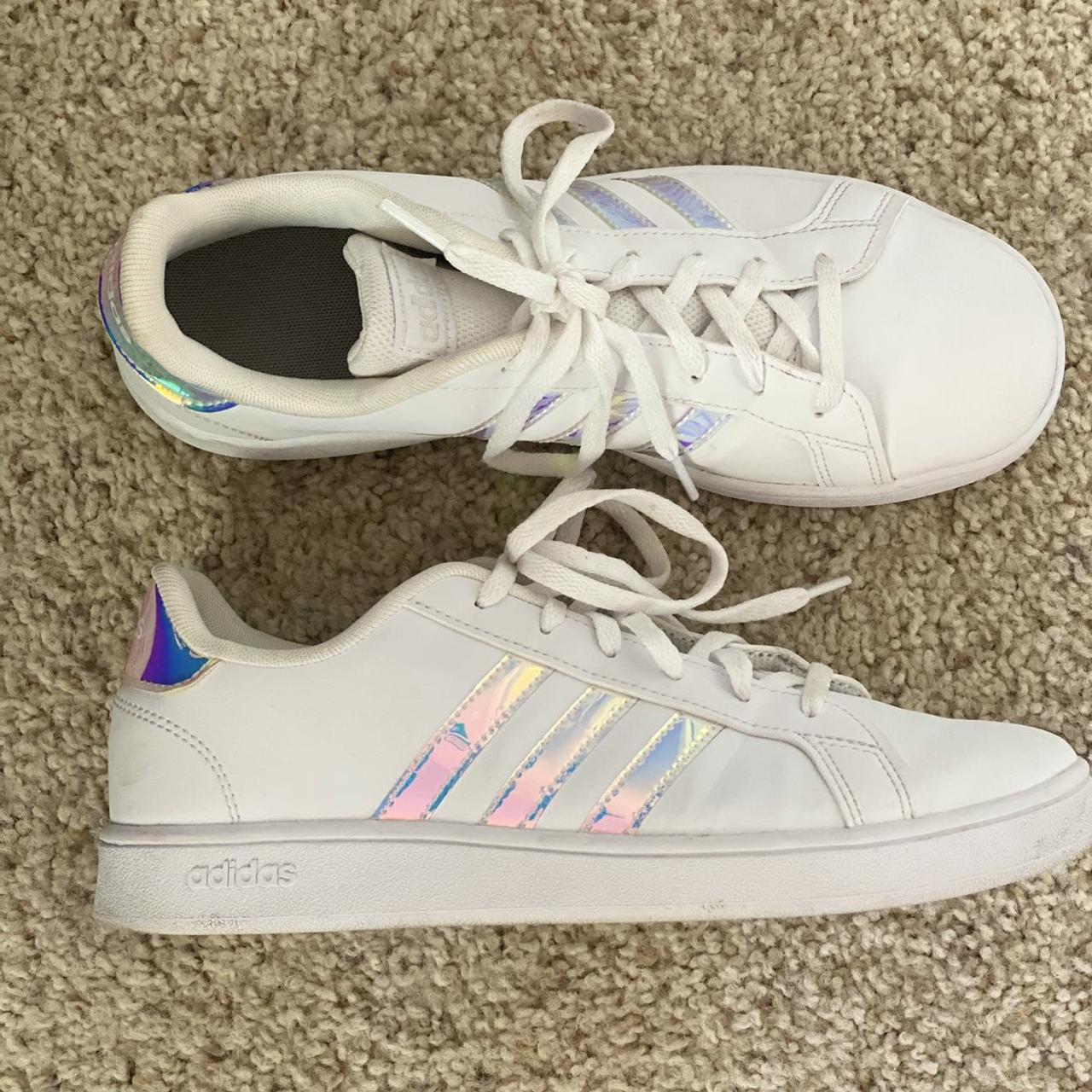 Adidas holographic white on sale sneakers