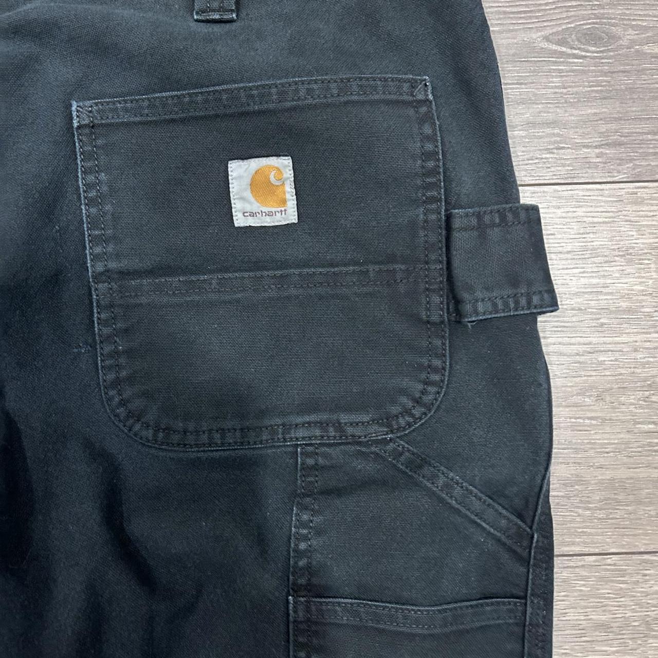 Black Baggy Straight Leg Carhartt Carpenter Jeans... - Depop