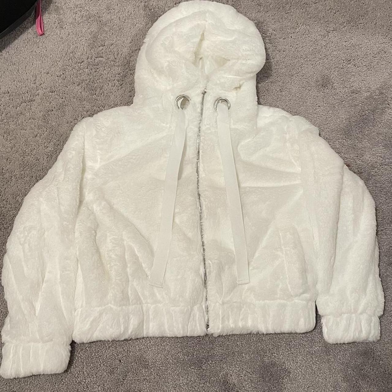 Fashion Nova Women's White Coat Depop