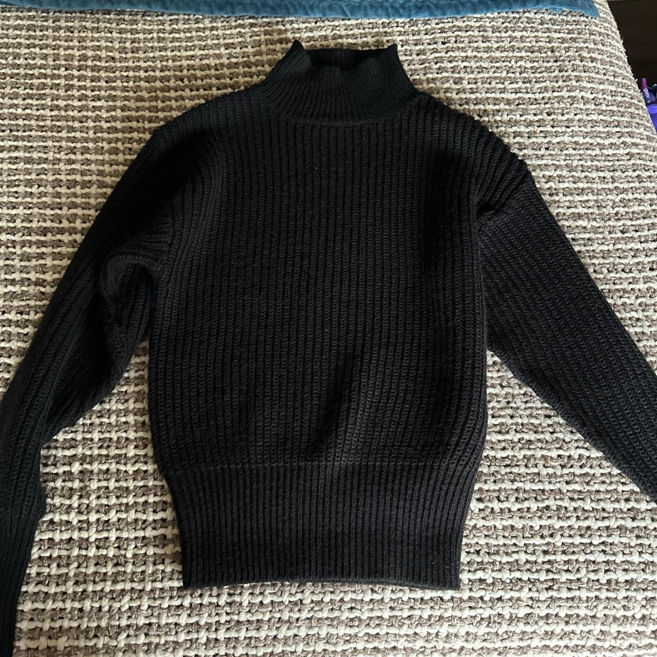 Black Turtleneck Knit Sweater In perfect... - Depop