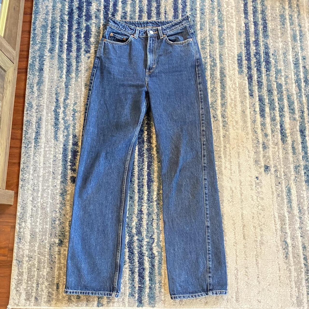 high rise baggy jeans from weekday size 26 - Depop