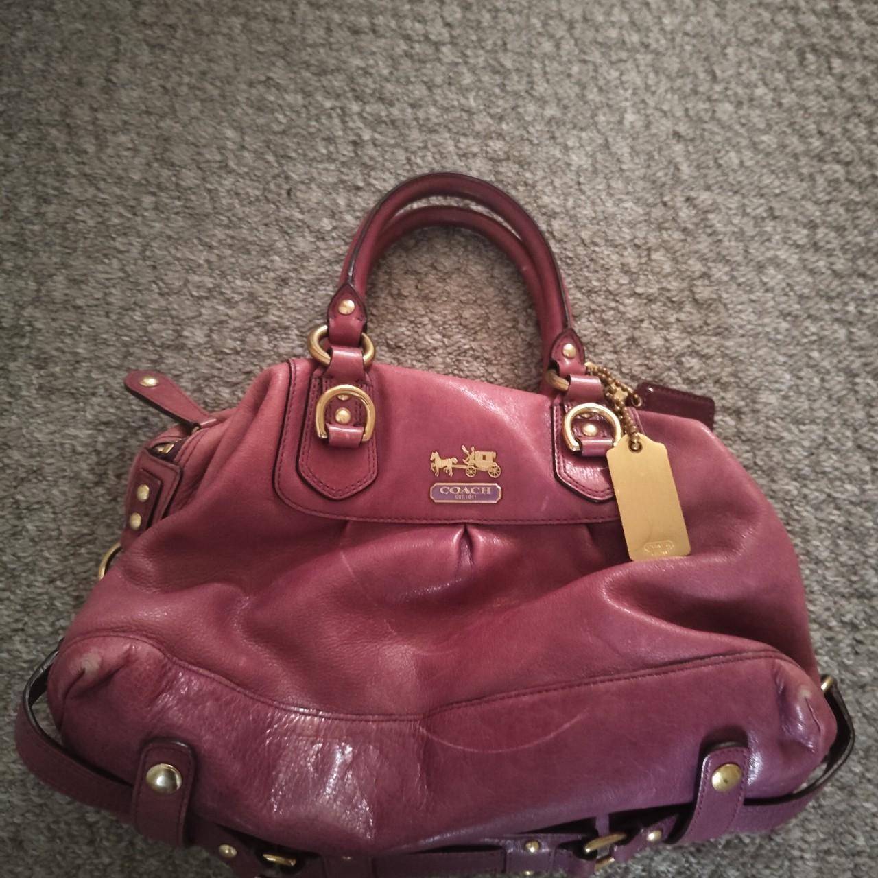 Coach womens handbag pink In fair condition No... - Depop