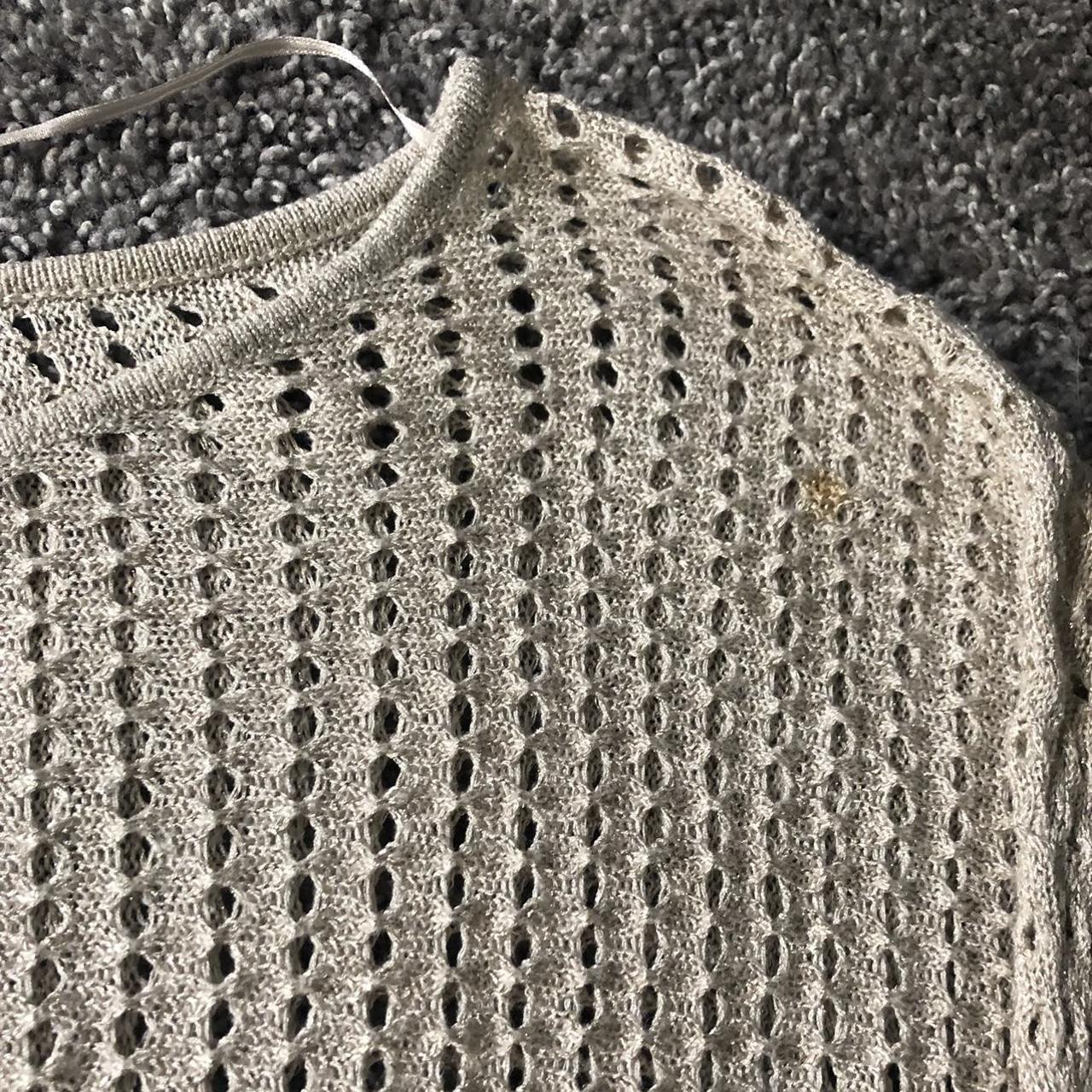 Glittery Cream Pullover Sweater It’s hard to see on... - Depop
