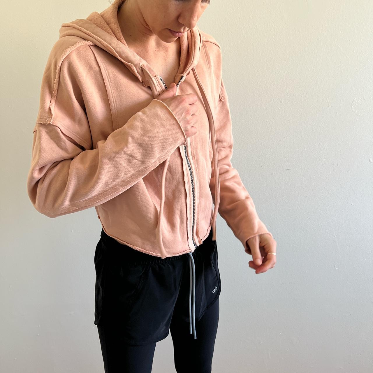 J003 Alo Yoga Cruiser Cropped Jacket in Clay raw