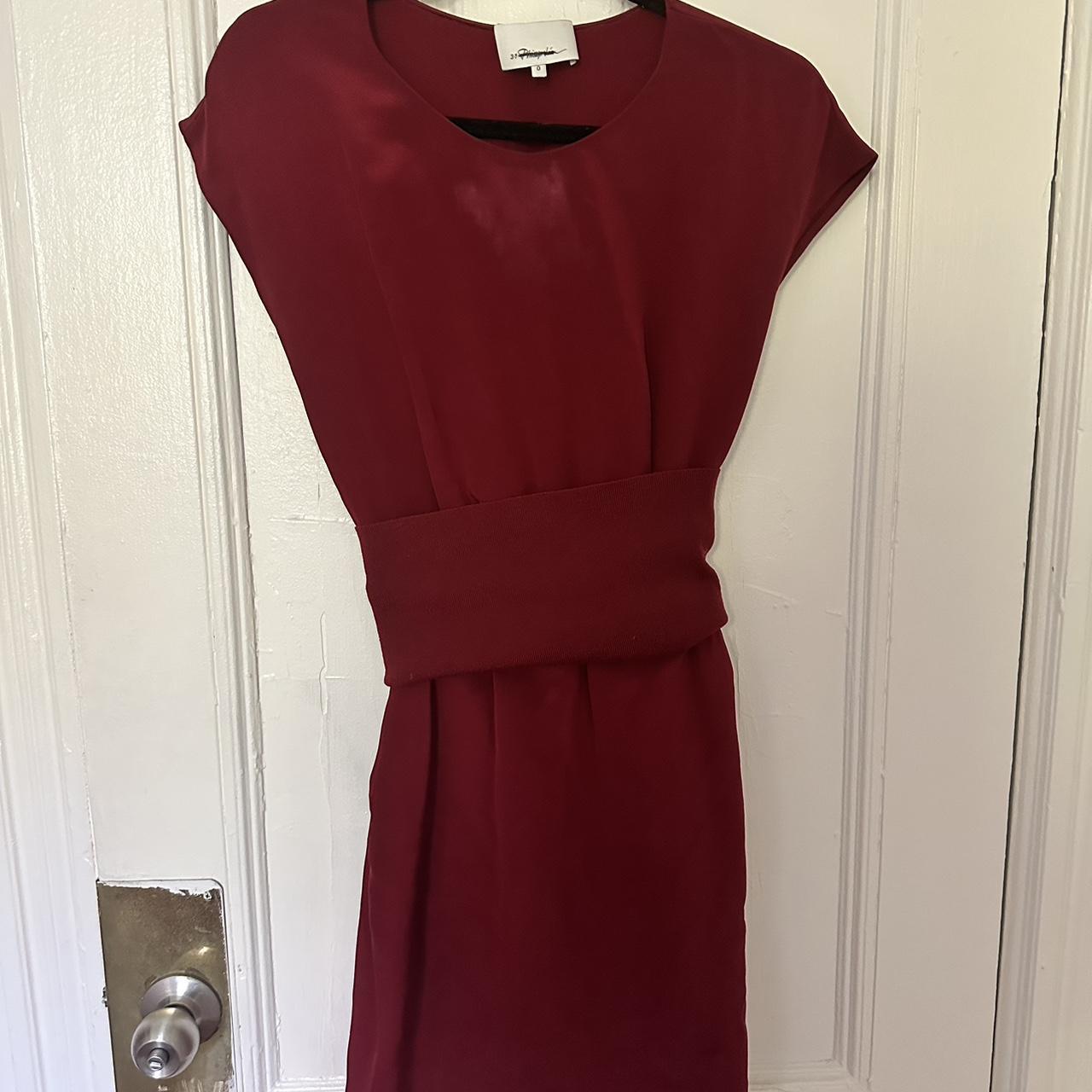 3.1 Phillip Lim Women's Burgundy and Red Dress | Depop