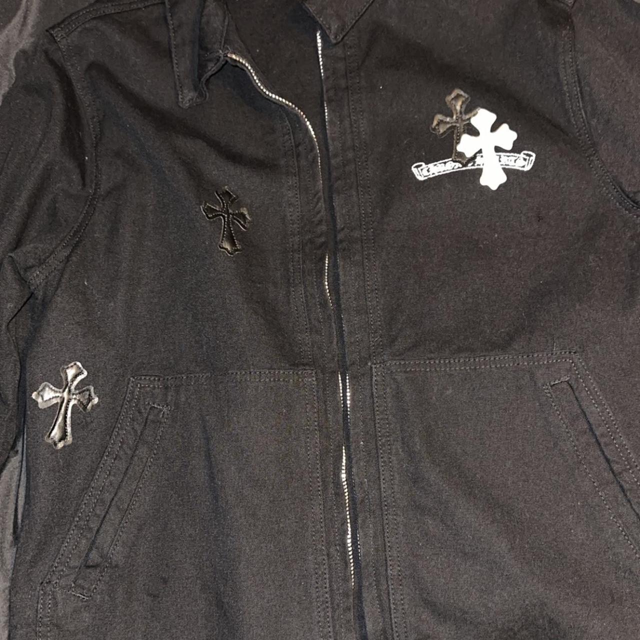 Chrome hearts rep jacket for sale. Only worn once.... - Depop