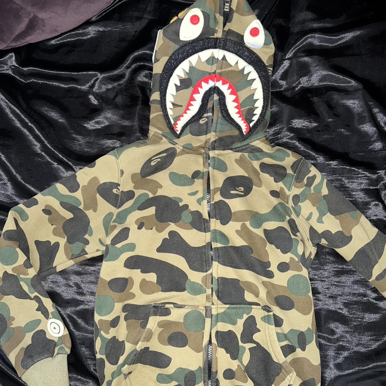 Perfect condition BAPE zip up. Shows medium but does... - Depop