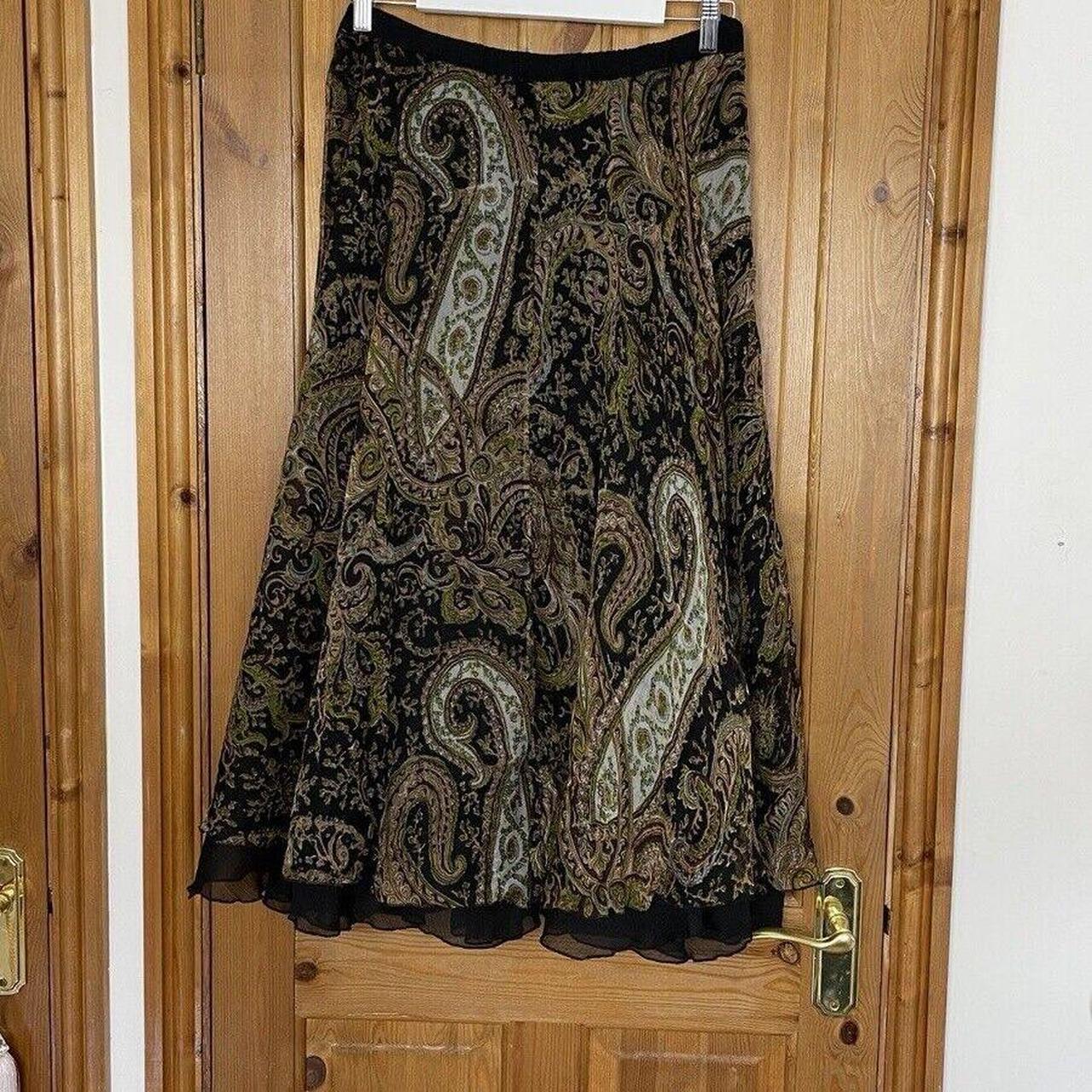 Ella Singh Floaty Skirt Paisley Vintage Couture... - Depop