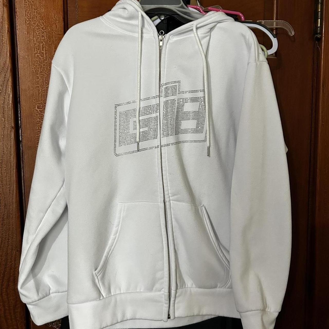 I am gia online rhinestone hoodie