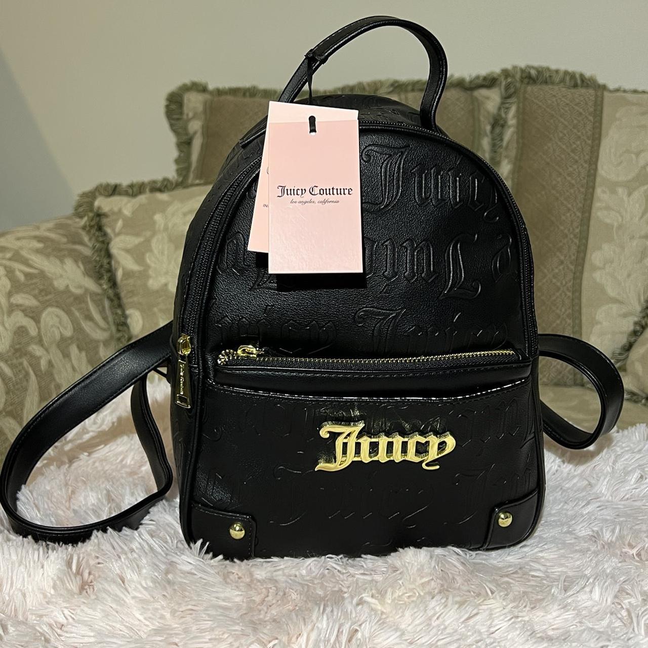 Juicy couture mini backpack black Look stylish - Depop
