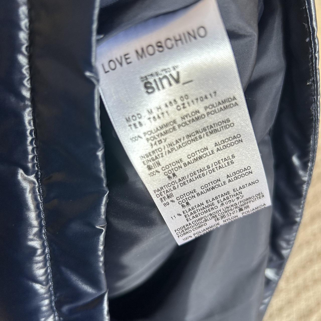 Love Moschino Puffer Jacket Navy / Black Size M Fit... Depop