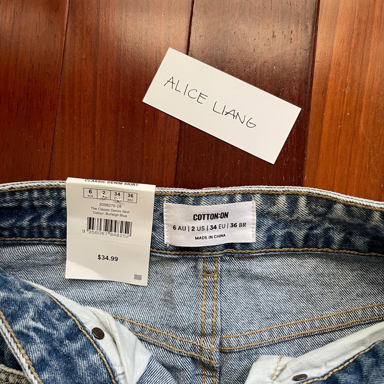 nwt cotton on denim skirt usa size 2 Depop