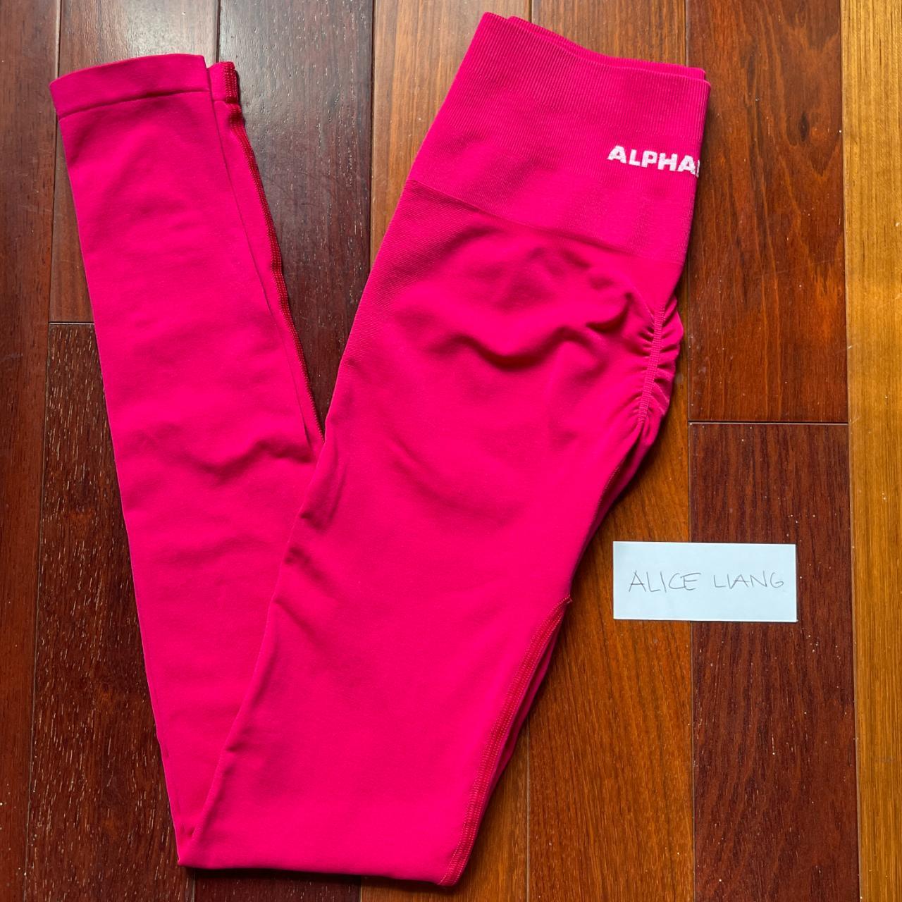 alphalete amplify og leggings pink size xs og... Depop