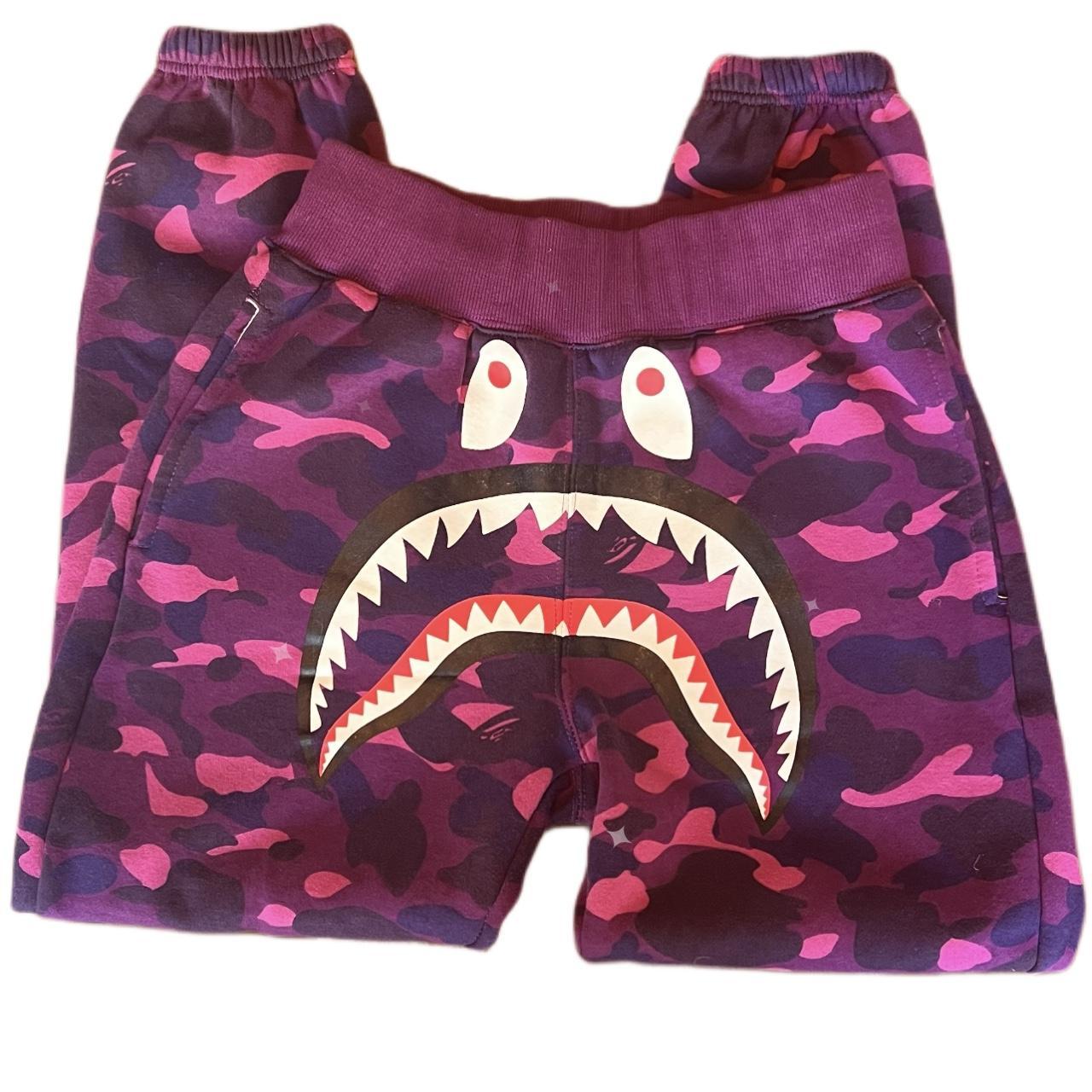 Purple discount bape sweatpants