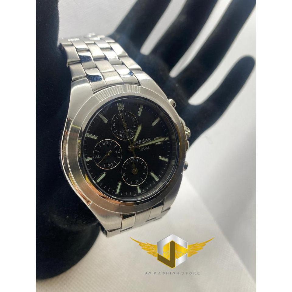 Pulsar Men s YM92 x122 Analog Silver Watch Depop