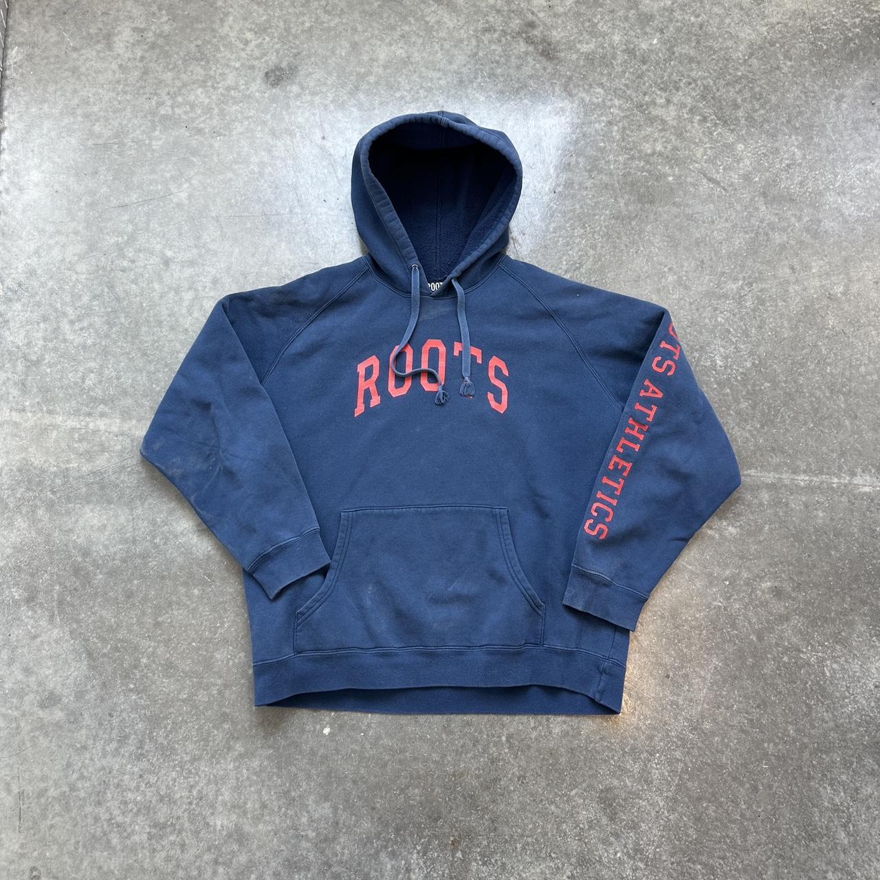 Roots Athletics women’s hoodie Navy , red ... - Depop