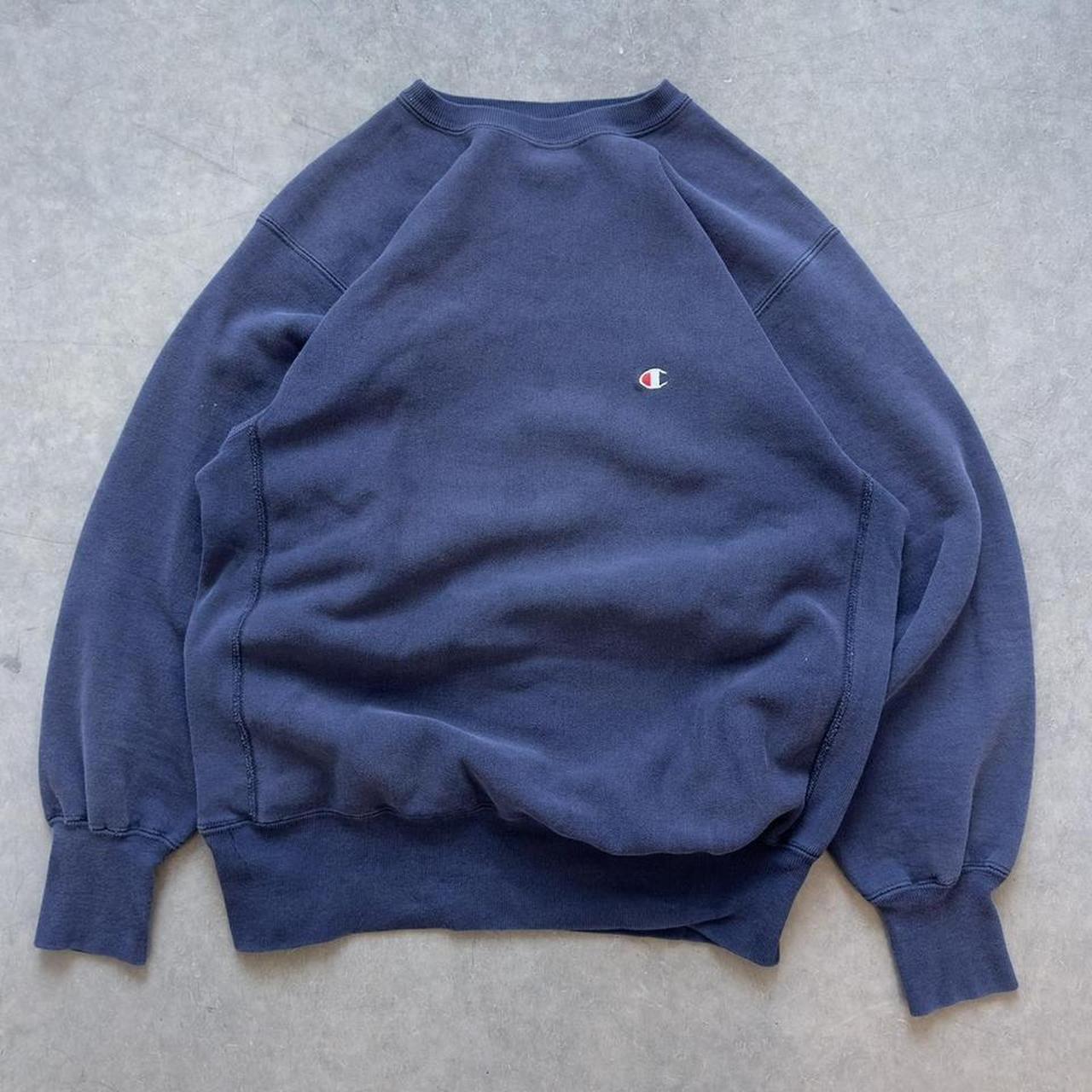 Champion sweater clearance navy blue 80