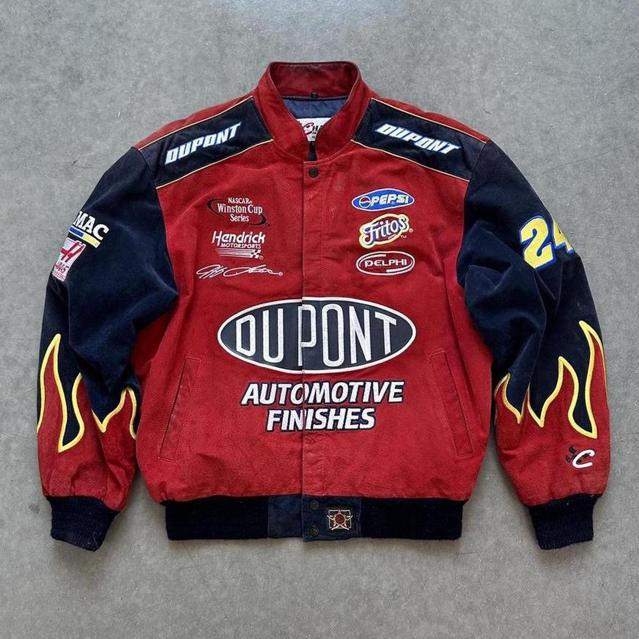 Vintage output nascar chase racing jacket Red ,... - Depop