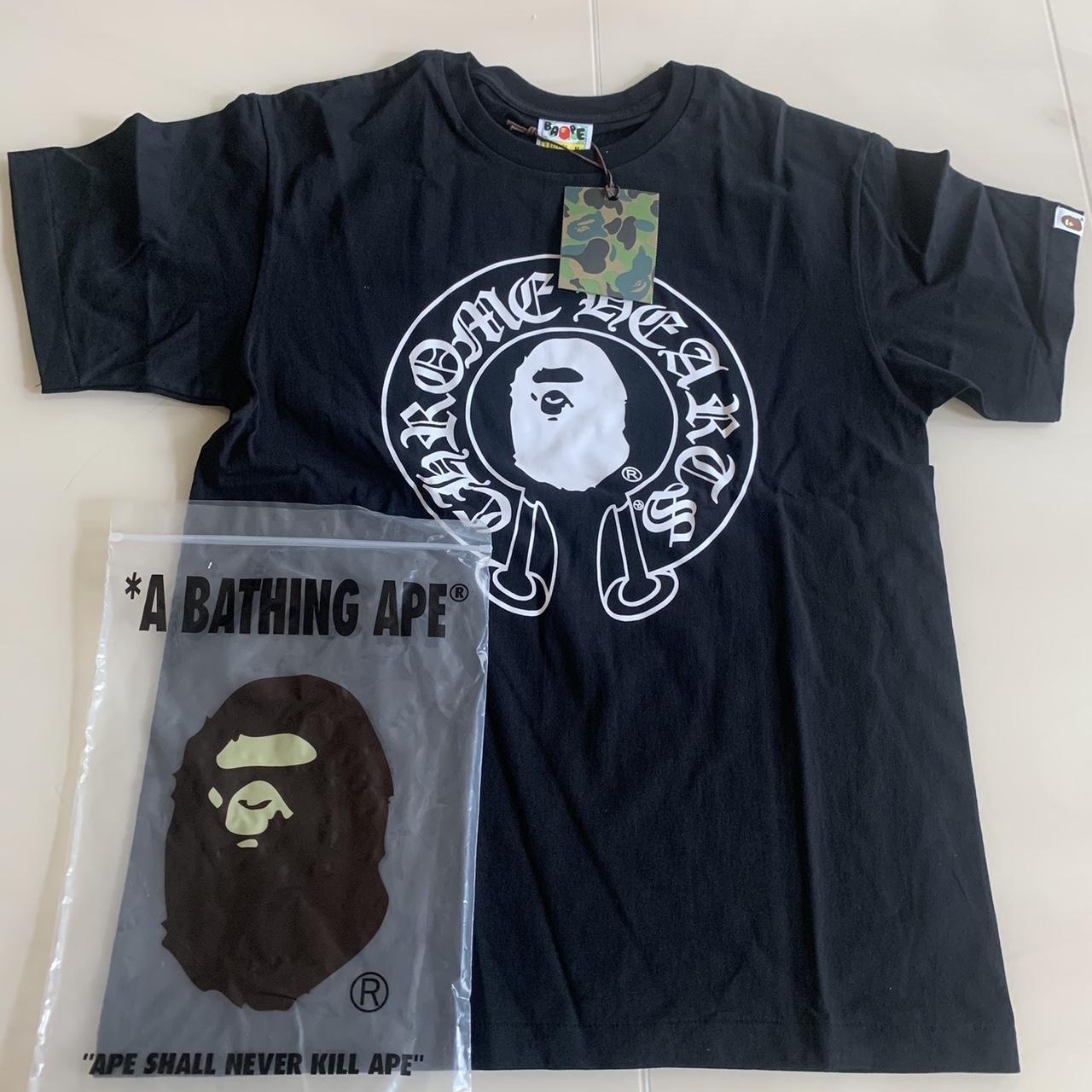 Chrome hearts bape tee MEDIUM - Depop