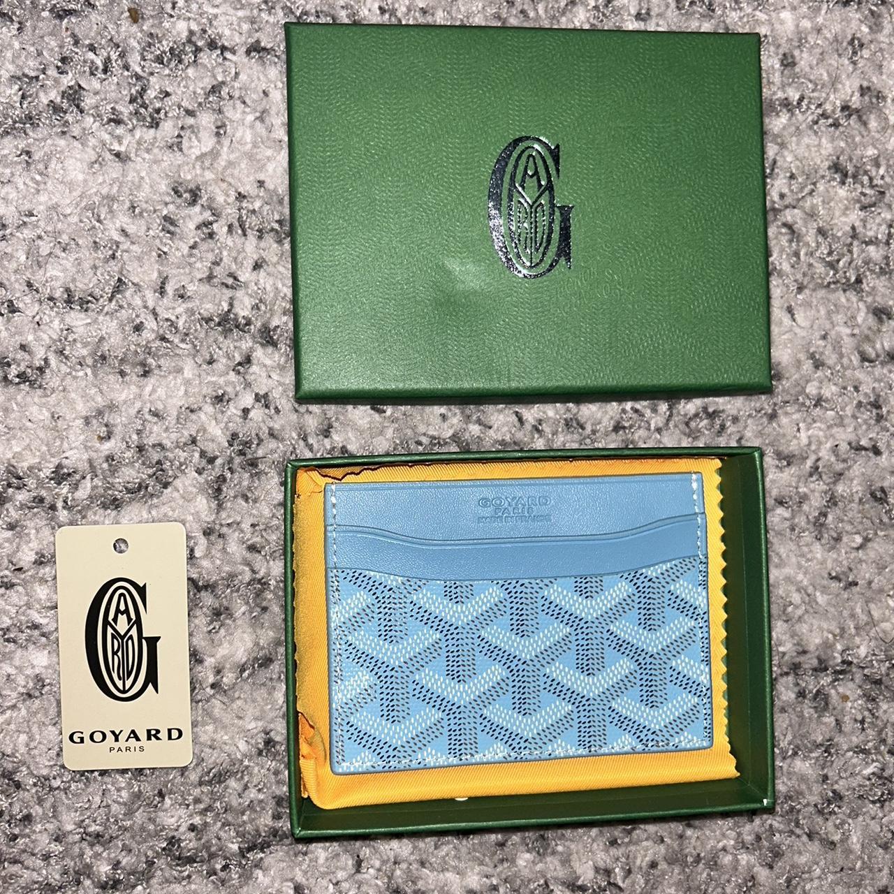 BLUE 🔵 ————— • Custom leather-padded Goyard slides - Depop