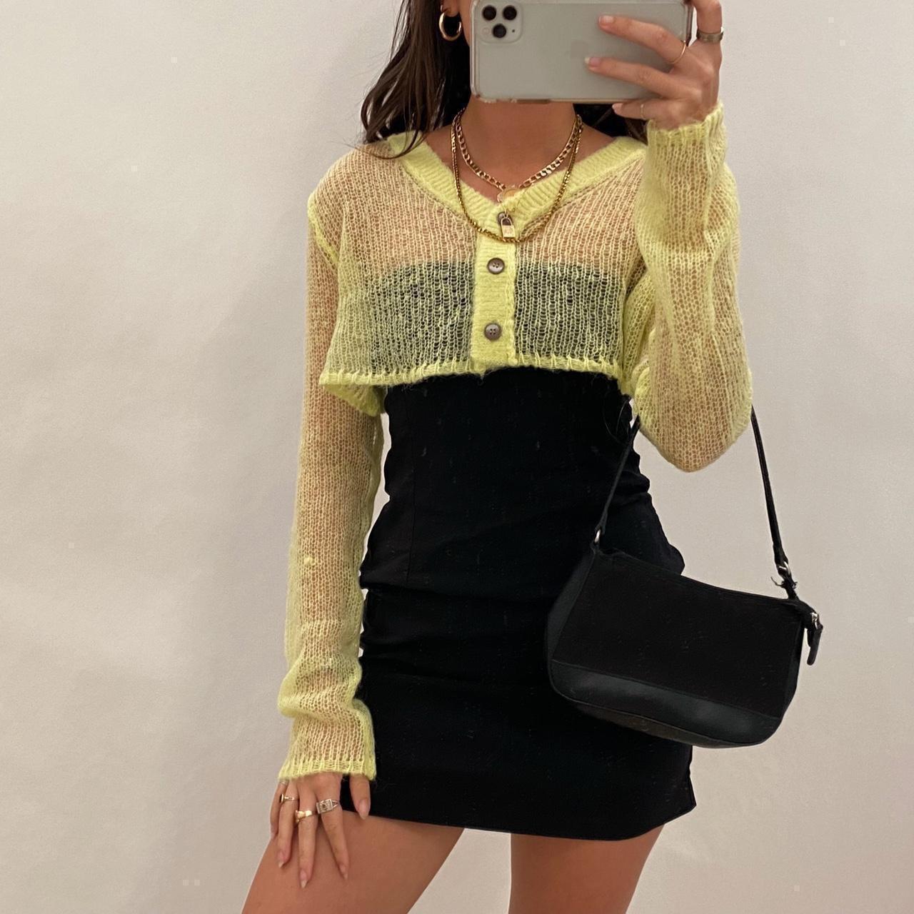 Yellow sheer clearance cardigan