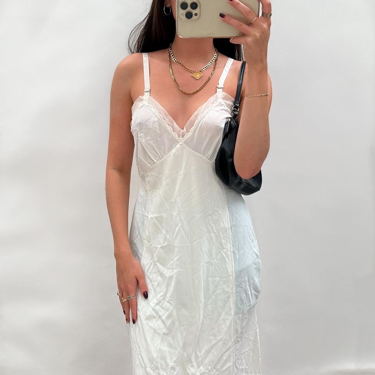 Vintage white outlet slip dress